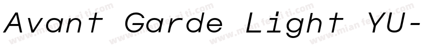 Avant Garde Light YU字体转换